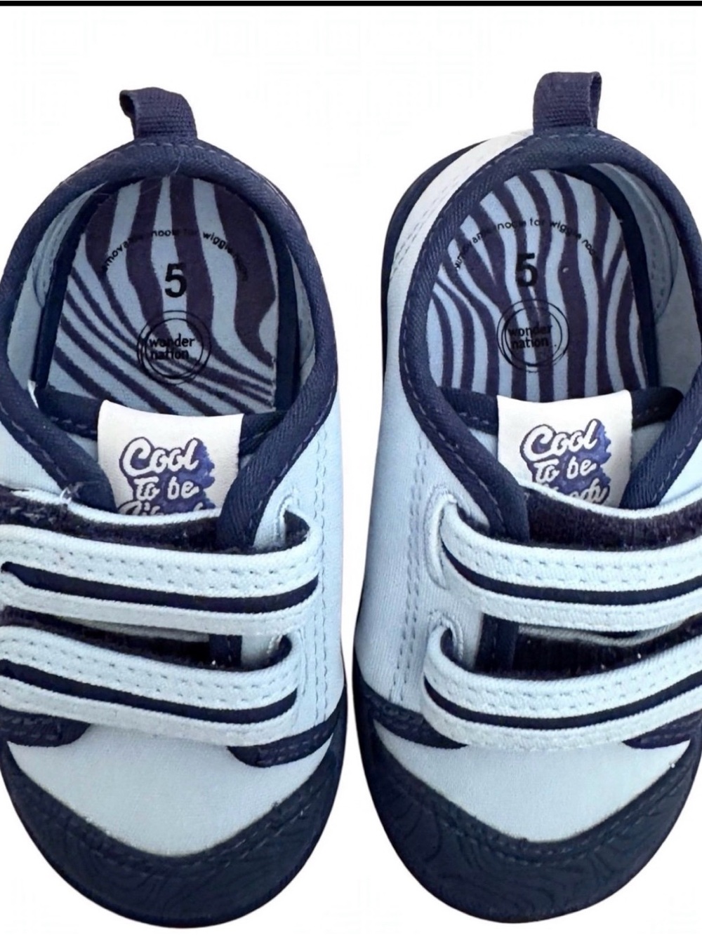 Kids Light Blue and Navy Casual Sneakers - Cool To Be You